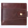 Wallets Multifunctional 3 Fold Men's Wallet RFID Anti Theft Vintage Genuine Leather Wallet Business Card Holder Money Bag Purse Man