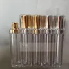 Bottiglie di stoccaggio 100 pezzi/lotto a forma quadrata a forma di lucidalabbra con bottiglia di imballaggio di rossetto argento/oro