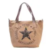 Sacs 2023 Big Star Printing Vintage Canvas Sacs d'épaule Femme Femme Tote Factory Outlet Plus taille Bolsos multifonctionnel