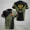 Camisetas masculinas bandeira russia masculina camisetas da tripulação de pescoço russo Tops russos impressão 3D Moda de grandes dimensões SLVE SLVE MENINO CLATE STRTTEWAIS T240419