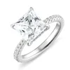 Solitaire Ring Dezo Solid 925 Sterling Silver Moissanite Solitarire Anéis de noivado Princesa Corte 3ct D Cor de luxo Mulheres Jóias D240419