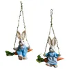 Decoratieve beeldjes Easter hanger Pastoraal Collectible gesimuleerde ambachtelijke swing hangend