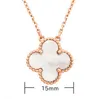 Brand de concepteur Van Clover Collier Glod High Version 18K Electric CNC CNC Button Collier Chaîne Fritillaria Natural Double facette