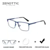 Zenottic Ally Square Progressive Prescressive Glazen voor mannen Vrouwen anti Blue Light/Pochromic optische bril 240416