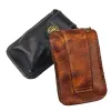 Wallets Leacool Genuine Leather Wallet Coin Purse Zipper Bag Keychain Cover for Keys Organizer Card Holder Gifts Key Pouch