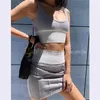 Sexy Ladies Designer Dresses 2 Piece Sets Sports Vests Tank Top Summer Hot Women Slim Bra Skirts Suit