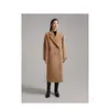 معطف المعطف للمعطف الكشمير مصمم أزياء المعطف Maxmaras Madame Classic Coat Camel