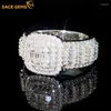 Clusterringe Sace Gems GRA zertifiziert d Farbe Full Moissanit Ring für Frauen Männer S925 Sterling Silber Hochzeit Diamant Luxus Feinschmuck