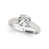 Anel de Solitaire 925 Prata 1 Carates Moissanite Round Wedding Ring Set for Women Engagement Presente D240419
