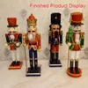 Figuras decorativas DIY 12 cm Cascanuabo de madera Soldado Soldado Soldado Tupón Decoración de artesanías hechas a mano