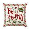 Pillow Christmas Decorative Case 18x18 pouces Throws thewscase Cartoon Candy Stripe Lettre de lettre de Noël décor