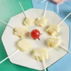 Lollipop Siliconenvorm Een gratis schattige dieren Design Chocolade Pudding Mold Jelly Decorating Form Candy Tools 240412