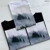 Men's T-Shirts Oversized Mens Summer T-Shirt Back Landscape Print Cotton High Quality High Strt Hip Hop Unisex Sports T-Shirt T240419