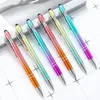 500Pcs/Lot Gradient Color Metal Pen Wholesale Aluminum Ballpoint Print Logo Touch Screen Ball