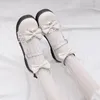 Casual Shoes Cute Sweet Lolita Bow Kids 2024 Autumn Red Flat Bottom Uniform JK Mary Jane Harajuku