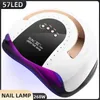 Nageltorkar 268W 57LEDS nageltorkar LED -nagellampa UV -lampa för härdning av alla gel nagellack med rörelseavkänning manikyrpedikyrsalongverktyg Y240419RLYV