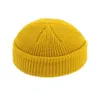 Bollkåpor Shuangr Fashion unisex beanie hatt ribbad stickad manschetterad vinter varm kort avslappnad fast färg för vuxna män1932370