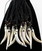 Biżuteria mody cała mieszana 12pcs projekt akrylowy imitacja słonia naszyjnik wilk wisiorek ząb amulet prezent MN5798525766