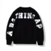 BAP/A/Bathing Chaopai Casual Back Letter Round Neck Sweater