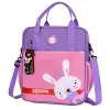 バッグ学生チュートリアルバッグDraagbare Schattige Kinderen Schooltas Nieuwe Cartoon Kleur Contrast Rugzak Schoolbenodigdheden Boek Tas