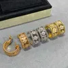 Dames topklasse Vancelfe originele designer oorbellen vgold caleidoscoop oorbellen geavanceerde precisie vakmanschap met dikke gouden sieraden met logo