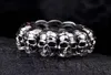 HIP hop jewelry 925 silver style motorcyle biker stainless steel skull ring for 6336835