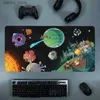 Mauspads Handgelenk ruht Maus-Pad Outer Wilds Gummi Verriegelungskante Tastatur Matte Mousepad Großer Spieler Deskmat XXL Nicht-Schlupftischteppich-Computerzubehör Y240419