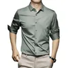 Erkekler Sıradan Gömlekler Renkli Gömlek Kısa Kollu Yaz Buz İpek Duygu ve Demir Premium İş Kırışıklık Dayanıklı İnç