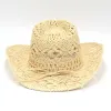 Primavera estate nuovo cappello da cowboy vuoto Cappello di carta intrecciata a mano Terretto da sole traspirante per la protezione da sole jazz cappello per uomini