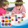 3D Puzzles Montessori Puzzles Geometryczne kształty sortowanie cegieł matematycznych uczenie się wczesnej edukacji zabawki kolorowe tangram cognitywny zegar cyfrowy 240419