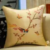 Pillow Chinese Style Cover Model Room Classical Bedroom Bed Sofa Pillowcase Embroidered Bird And Flower Decorative Pillows