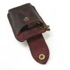 Wallets Leacool Genuine Leather Wallet Coin Purse Zipper Bag Keychain Cover for Keys Organizer Card Holder Gifts Key Pouch