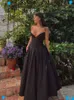 Suninheart Black Elegant Wedding Events Robe Sexy Brutchless Corset MIDI MIDI CHOIST ROBES POUR FEMMES Vêtements 2024 Designer 361