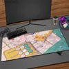 Mouse Pads Wrist Rests Anime Kawaii Mouse Pad Large Rubber Gaming Speed Cute XXL Mousepad Keyboard Locking Edge Otaku Computer Desk Pads Table Carpet Y240419