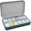 6/10/12 Girds Portable Watch Boxs Organizer с Zipper Classic Style Multifunctional Watch Display Box 240416