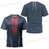 Men's T-Shirts 2024 Mens Fashion Breathable Tennis Sportswear Mens Sports Sweat Absorbent Padel Printed Ball Wear Mens Quick Drying T-Shirt T240419