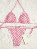 Dames bikini's set sexy ontwerpers dames stropdas riemen afdrukken letters badpak mode strandkleding badmode ggitys ykgh