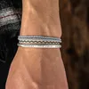 Chain 925 Silver Plated Fashion Simple Bracelet Bangle Tibetan Tassel Friendship Knot Rope Bracelet Set Handmade Party Jewelry Gift d240419