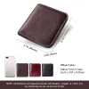 Wallets 2022 New Thin Cow Genuine Leather Wallet Men Coin Purse Small Mini Card Holder Simple Portfolio Portomonee Slim Male Walet