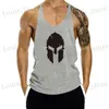 T-shirts voor heren 2023GYM Lopende katoenen singlets Canotte Bodybuilding Stringer tanktop Men SHIRT MIEREN MIEREN SLUDESS VAST TANKTOP T240419