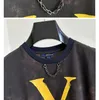 Men's T-Shirts designer Correct version of Lvjia 24ss summer thirteen line tie dye printed vest, unisex loose sleeveless T-shirt trend FWJU