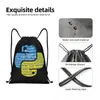 Sacs à provisions Custom Python Programmers T-shirt DrawString Men Femmes Programmation légère Développeur Codeur Sports Gym Rangement Backpack