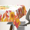 Tableau de tissu citrouille nappe rectangulaire résistante aux taches lavables et rides adaptées au dîner de camping décoration de pique-nique