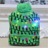 Hat led grappige kerstnieuwigheid verlichte kleurrijke stijlvolle beanie cap gebreide kerstfeest fy4946 p0718