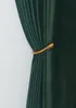 Luxury European Velvet Curtains Dark Green Window Curtain Solid Color Blackout Curtains for Bedroom and Living Room CJ1912171363531