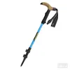 120 cm Fibre de carbone Stick Stick Télescopique Télescopique 3 Sesection Lock extérieur pliant Polonais de trekking léger Treking 240412