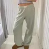 Women's Pants Loose Overall Style Trousers Stylish Casual Wide Leg With Elastic Waist Pockets For Streetwear Lounge Wear