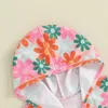 Roupas conjuntos de roupas de encapuzias infantis para meninas de maiôs de maiô de menina de banho de verão