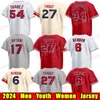 #27 Mike Trout Baseball Jersey #6 Anthony Rendon Reid Detmers Matt Thaiss Jose Suarez Taylor Ward Carlos Estevez Brandon Drury Tyler Anderson Shohei Ohtani Jerseys