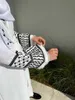 Etnische kleding 2024 Wrinkle Soft Crepe Borduurwerk Moslim Kefiyyyeh Abaya Ramadan Tassel Dubai Abaya Vrouwen Moslimjurk Matige islamitische kleding D240419